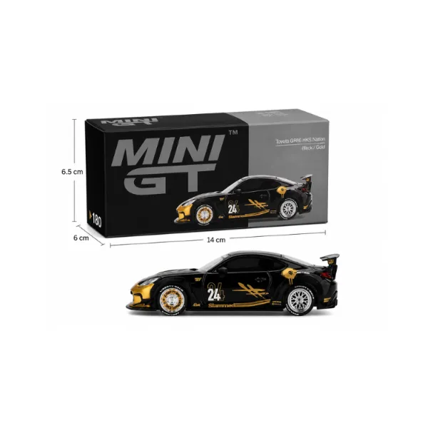 MINI GT 1:64 Toyota GR86 HKS Nation Diecast Model Car – Black