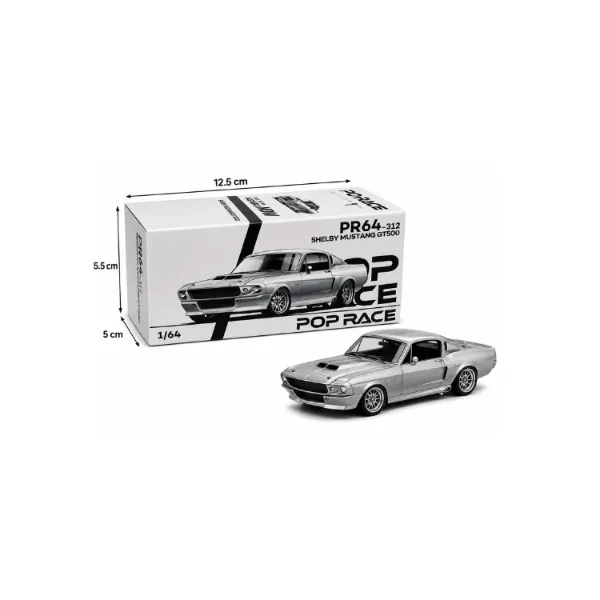 POP RACE 1:64 Shelby Mustang GT500 Diecast Car